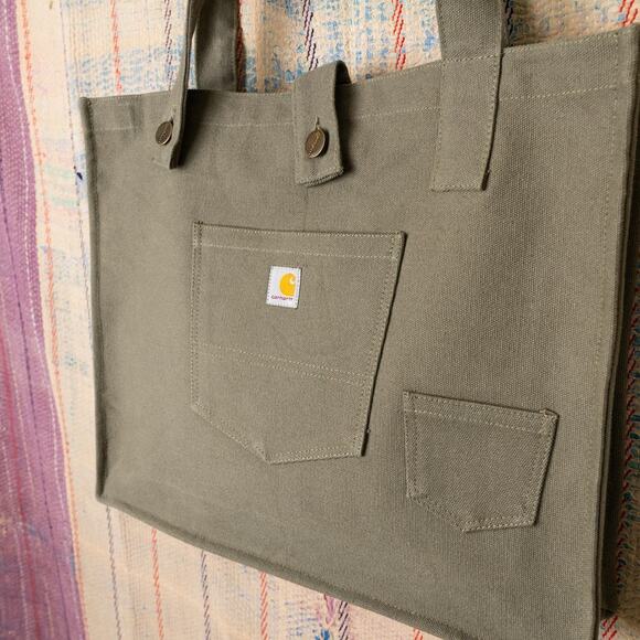 Upcycled handmade carhartt canvas tote - Picture 4 of 8